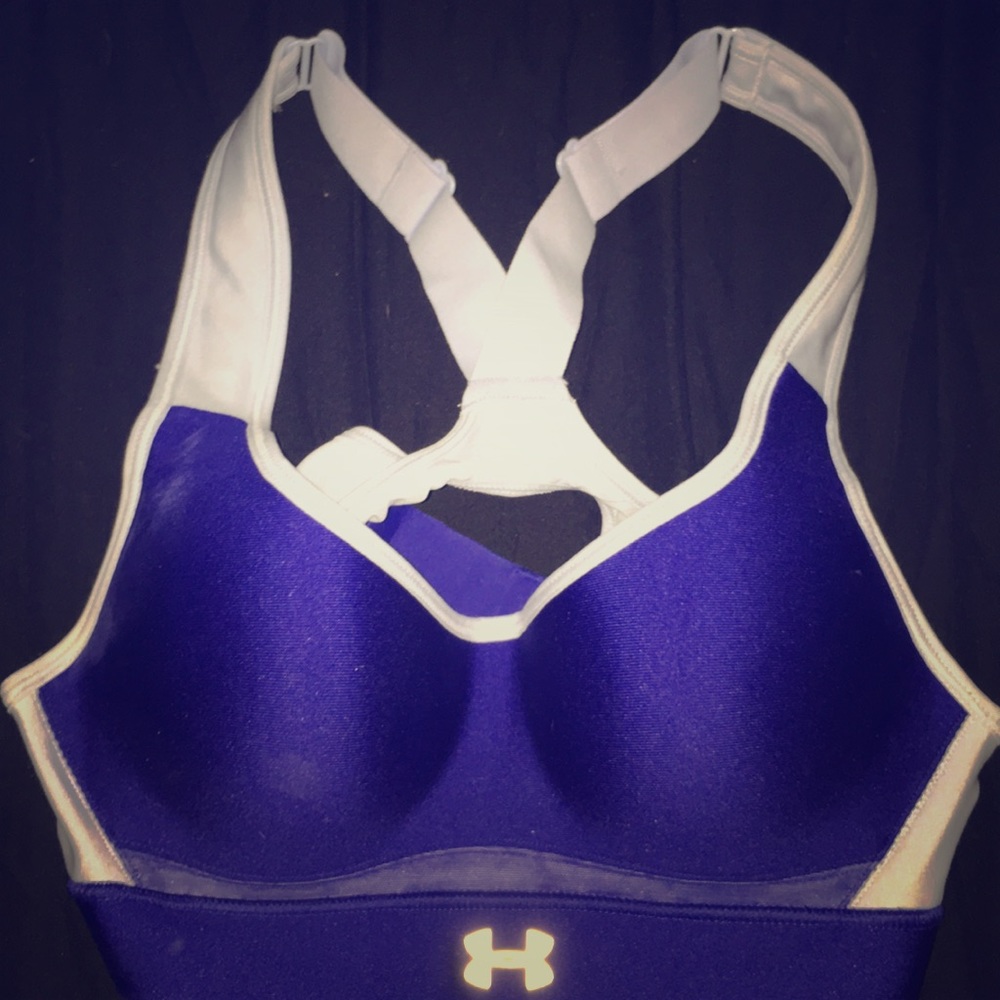Blue sports bra